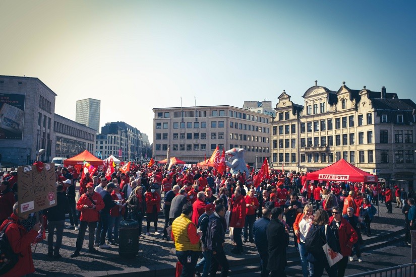 Vakbonden betogen op 20 juni in Brussel