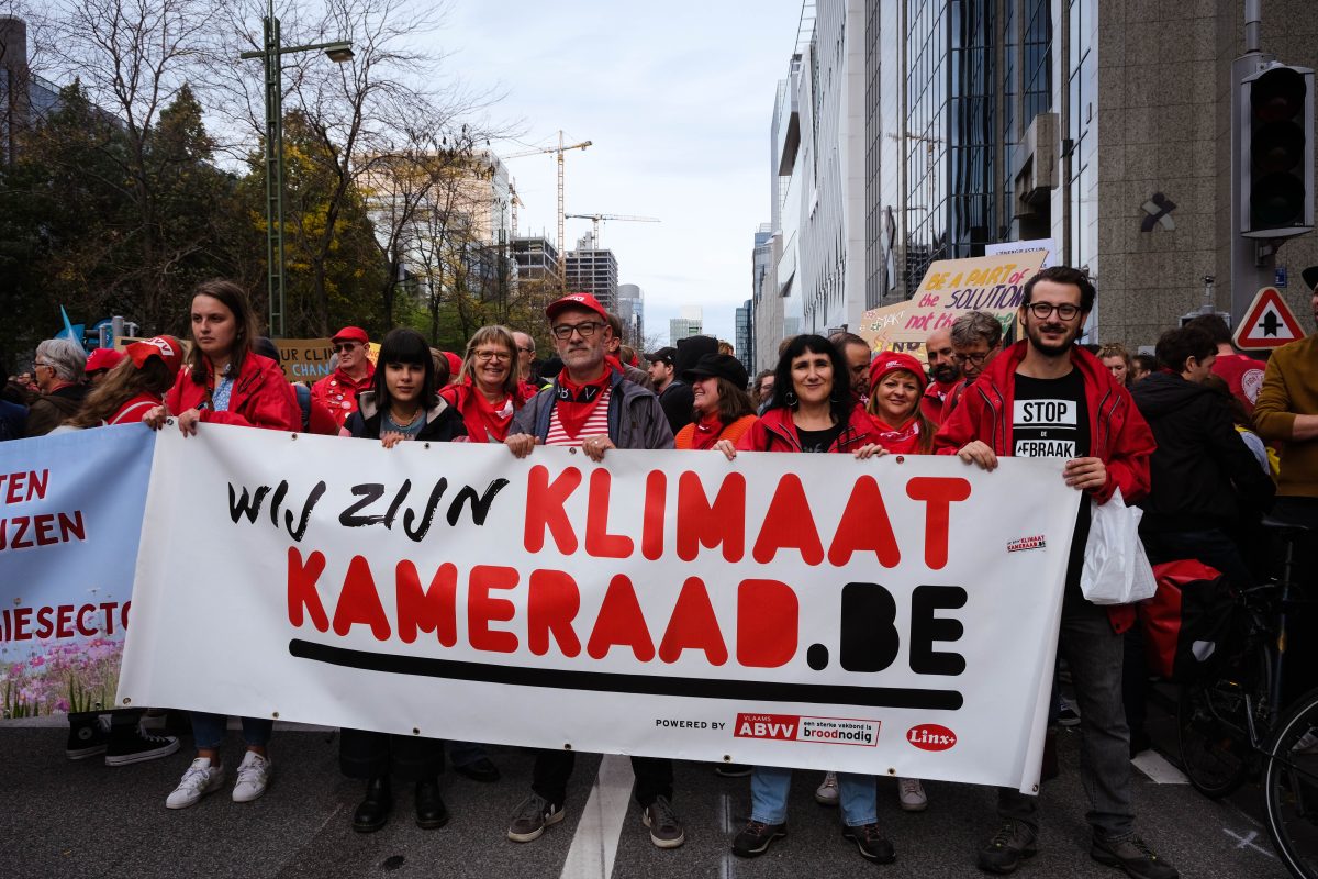 ABVV op klimaatmars
