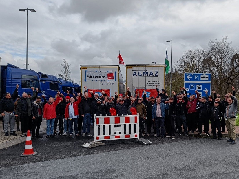 Opnieuw protest vrachtwagenchauffeurs in Duitse Gräfenhausen